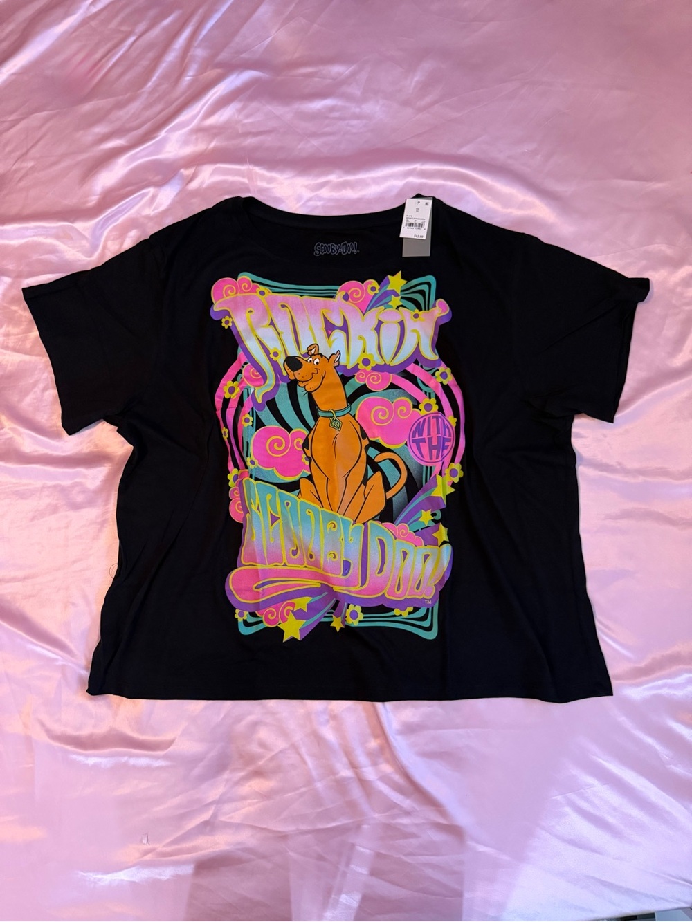 Scooby-Doo Graphic Tee - Black with Multicolor Print